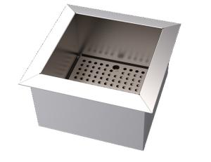 Quality Stainless Steel Ice Well For Bar Hammered Champagne Finish wholesale