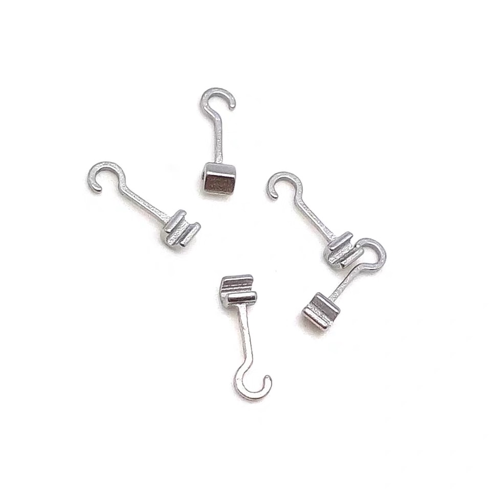 CE Certified Dental Orthodontic Crimpable Hook Long Curved Left Right for Certification MFDS Safety Standard