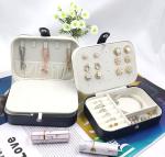 Square Two Layer Jewelry Box Luxury Flocking Lining PU Leather Packaging Gift