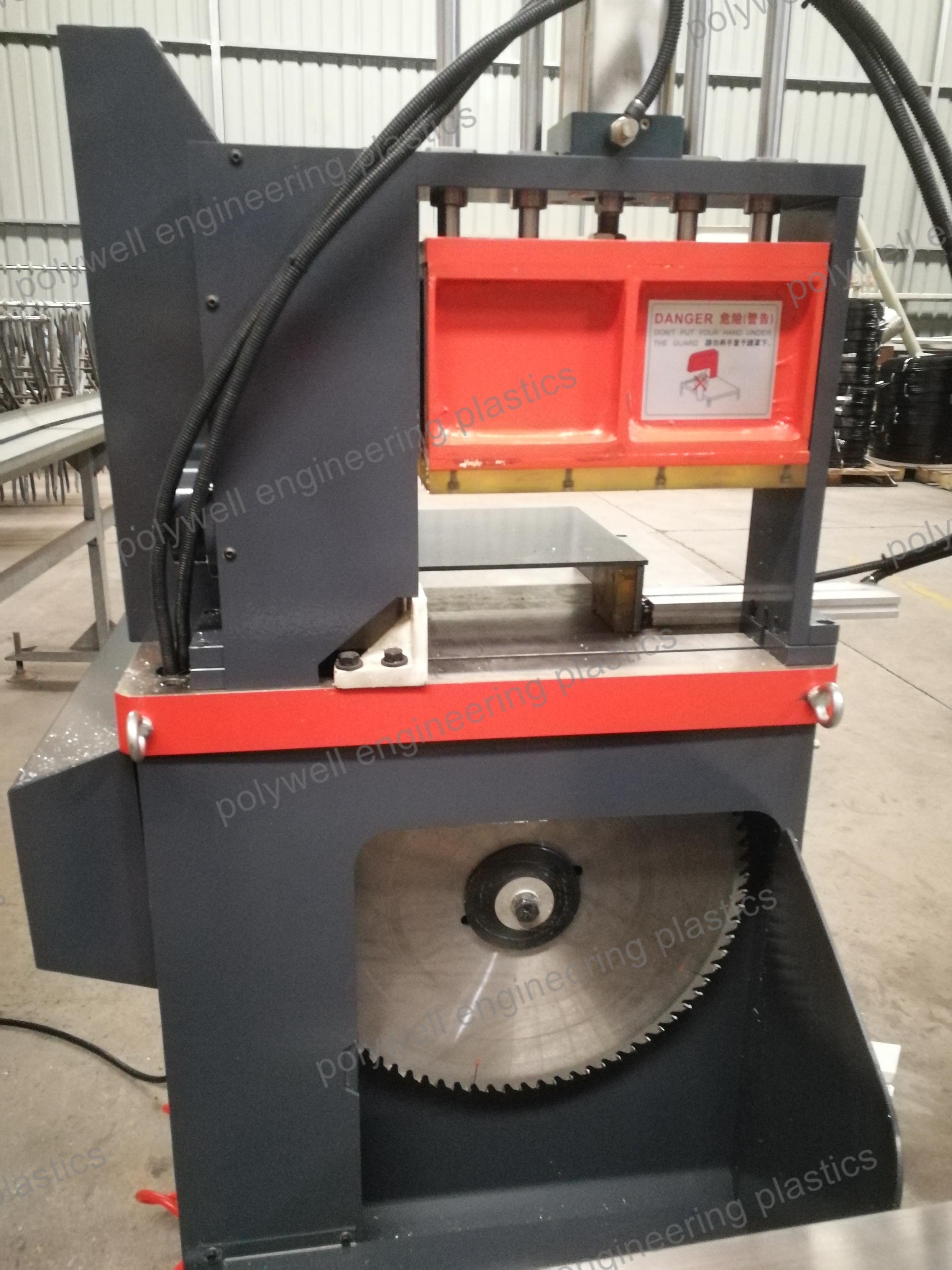 380V Aluminium Profile Cutter With Circular Saw For Plastic Bar Band