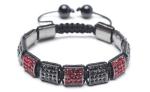 Shamballa Bracelet, Crystal Pave Alloy Square Beads