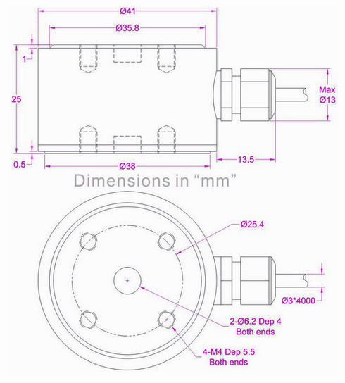 100kg 200kg 500kg 1000kg load cell with flange mounting