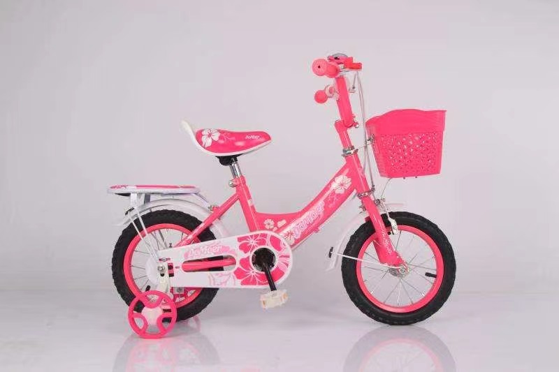14-inch Pedal Two-Wheel Bike with Handlebar Spray and Color Matching Plastic Basket