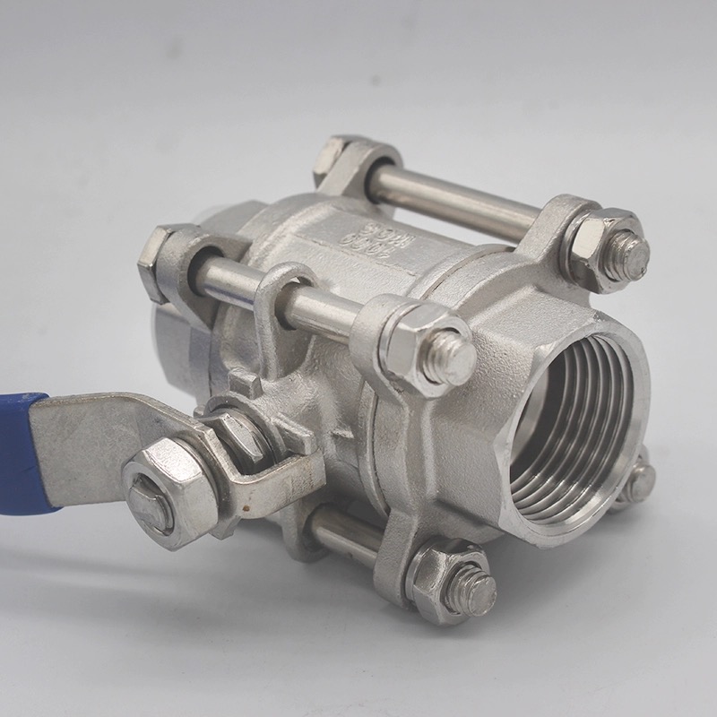 DN15-DN100 Sanitary Stainless Steel 304 Three Pieces Ball Valve for Customized Support