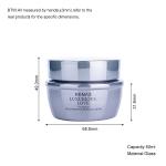 50ml Glossy Gray Glass Empty Cream Jar Glass Beauty Jars With Gray Lid