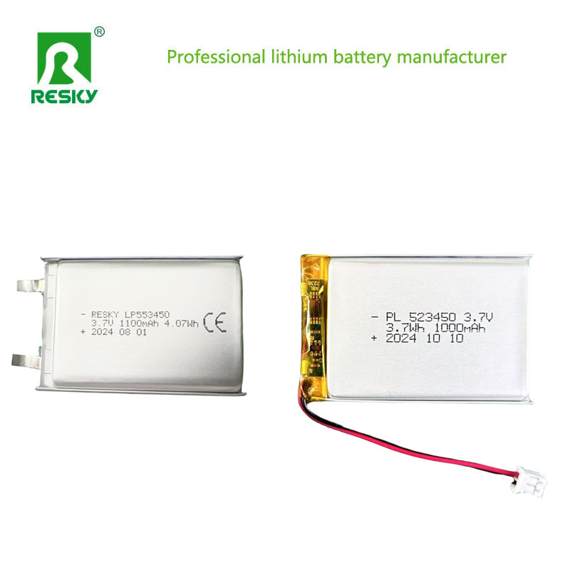 Cylindrical Lipo Battery Cells 523450 603450 3.7V 7.4v 1000mAh