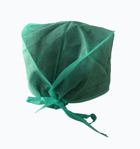 Cheap Green Disposable Bouffant Surgical Caps Disposable Scrub Hats for sale