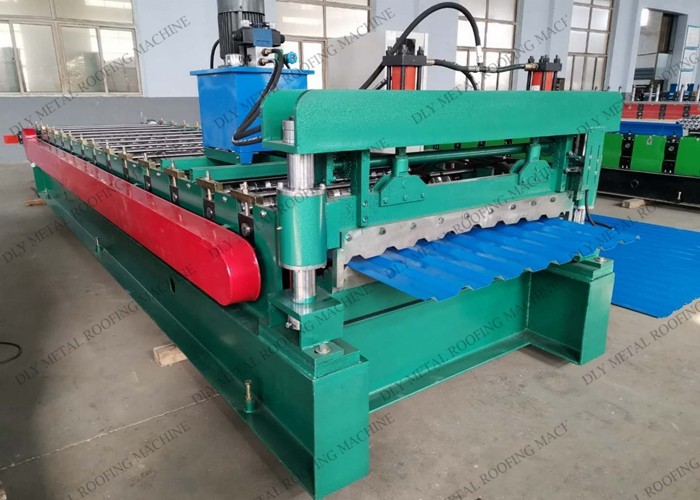 PLC Corrugated Panel Roll Forming Machine 1.25m Metal Sheet Roll Forming Machine