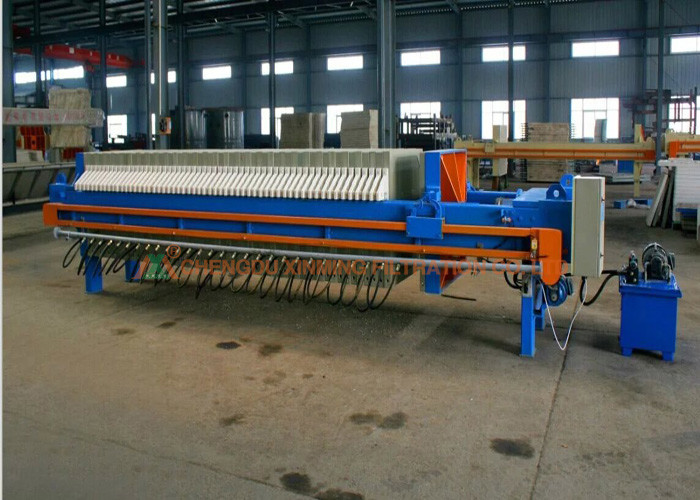 Hydraulic Membrane Horizontal Diaphragm Filter Press Large Filtering Area For Sludge