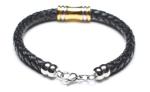 Leather Bracelet, Stainless Steel Clasp