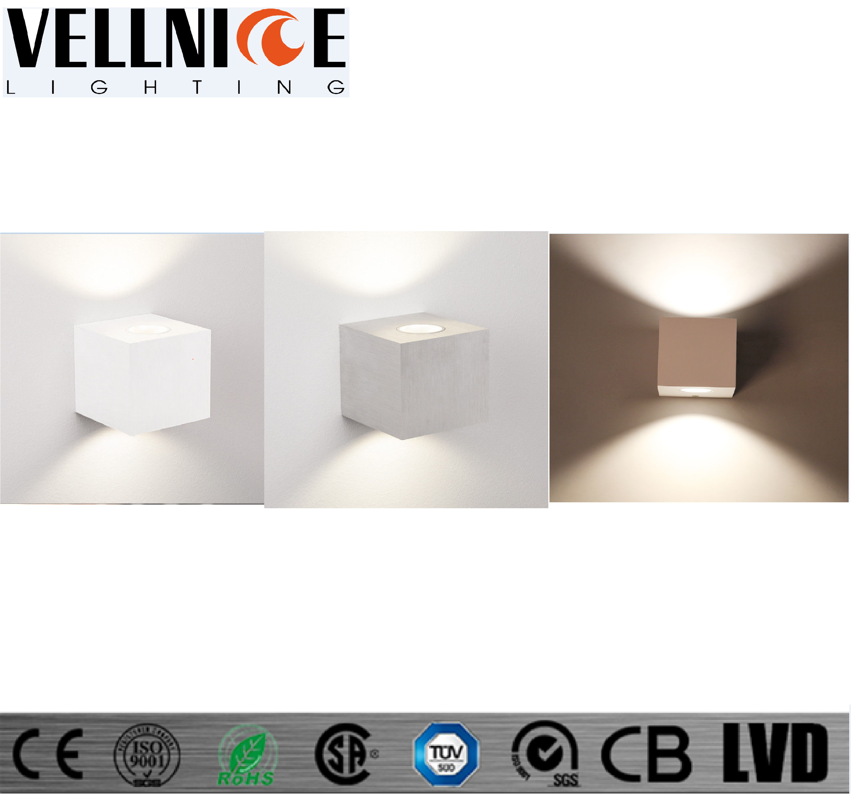 Energy-Saving IP20 3W Indoor LED Wall Lights For Garment Store / Hotel