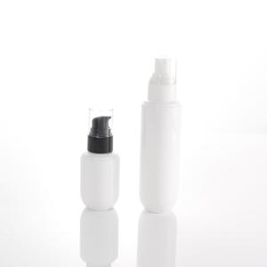 Quality 162mm 100ml Lotion White Cylindrical Cosmetic Spray Bottles wholesale