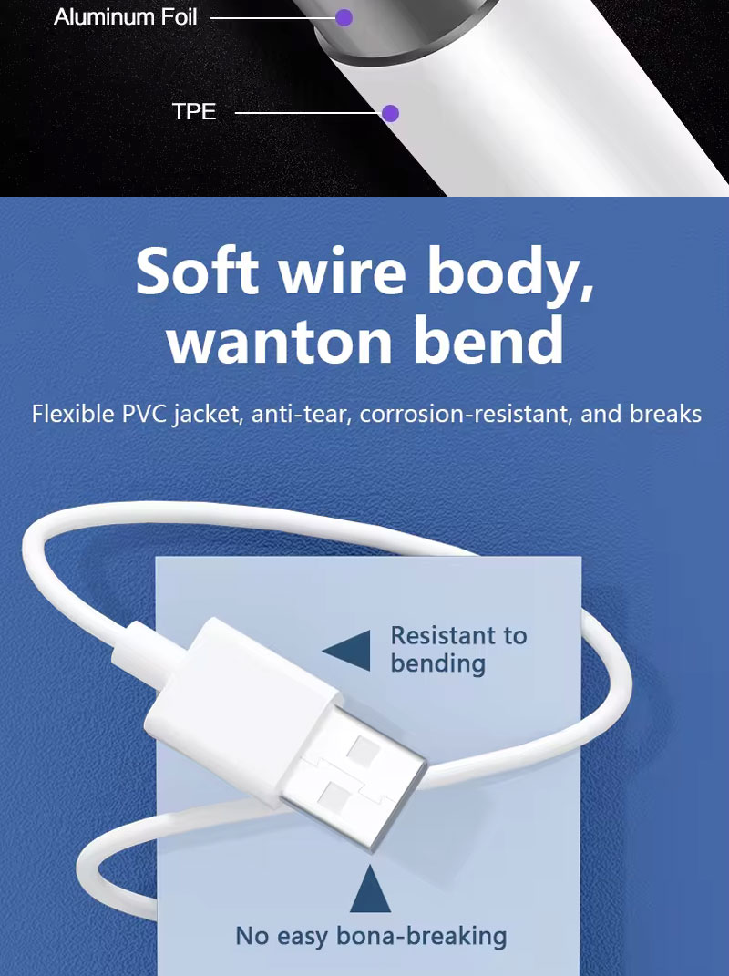 High Quality 1M 2M 5A Fast Charging USB to Type C Data Charger Cable for Huawei Android Phone
