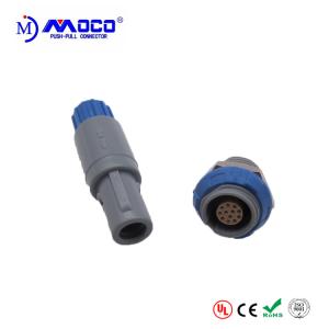 Quality Male And Female Medical Plastic Push Pull Connectors For Patient Monitor 12 Pin 1P Series wholesale