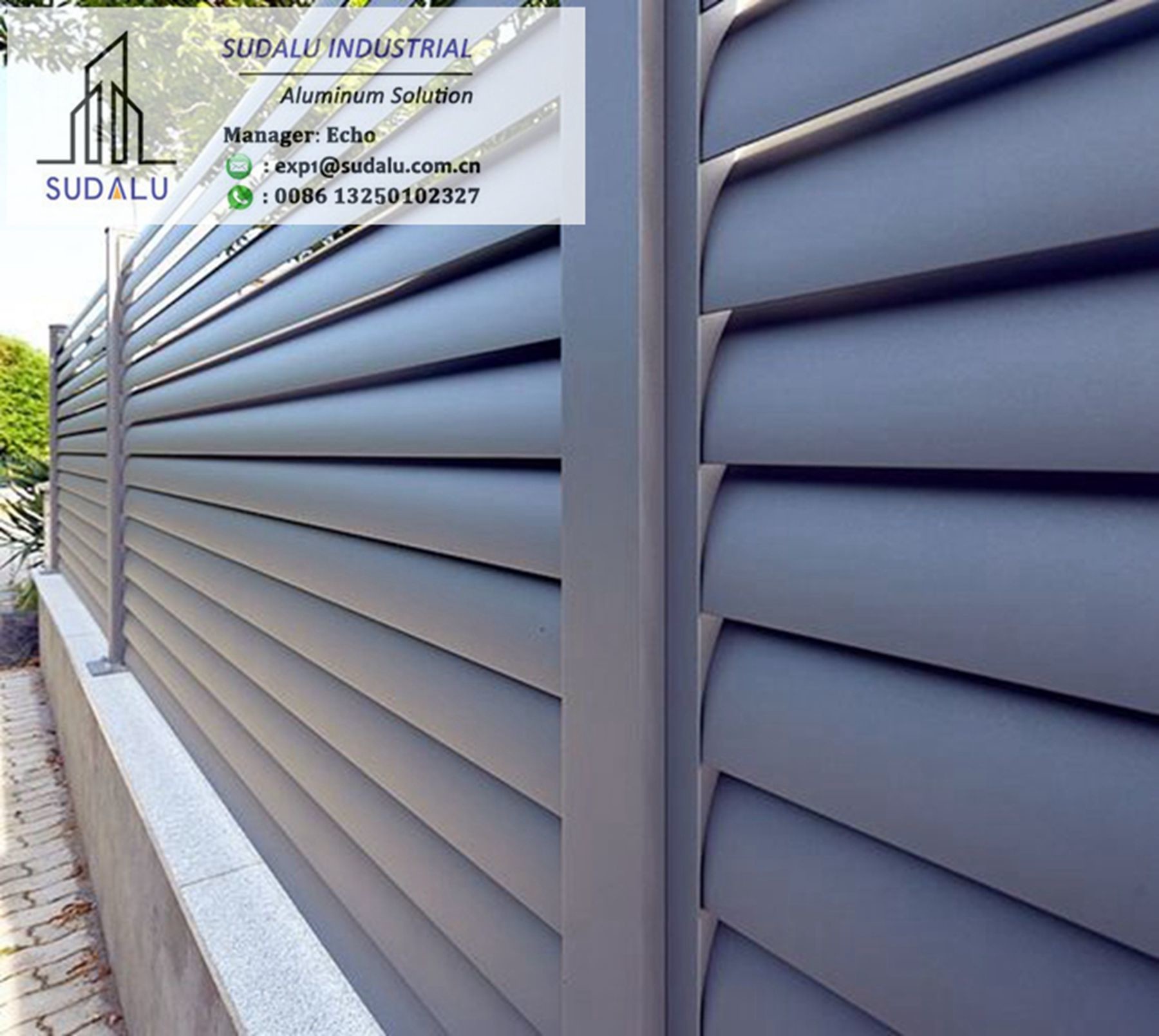 Aluminum Airfoil Louvers Decorative Fence Aluminum Decor Fence Screen