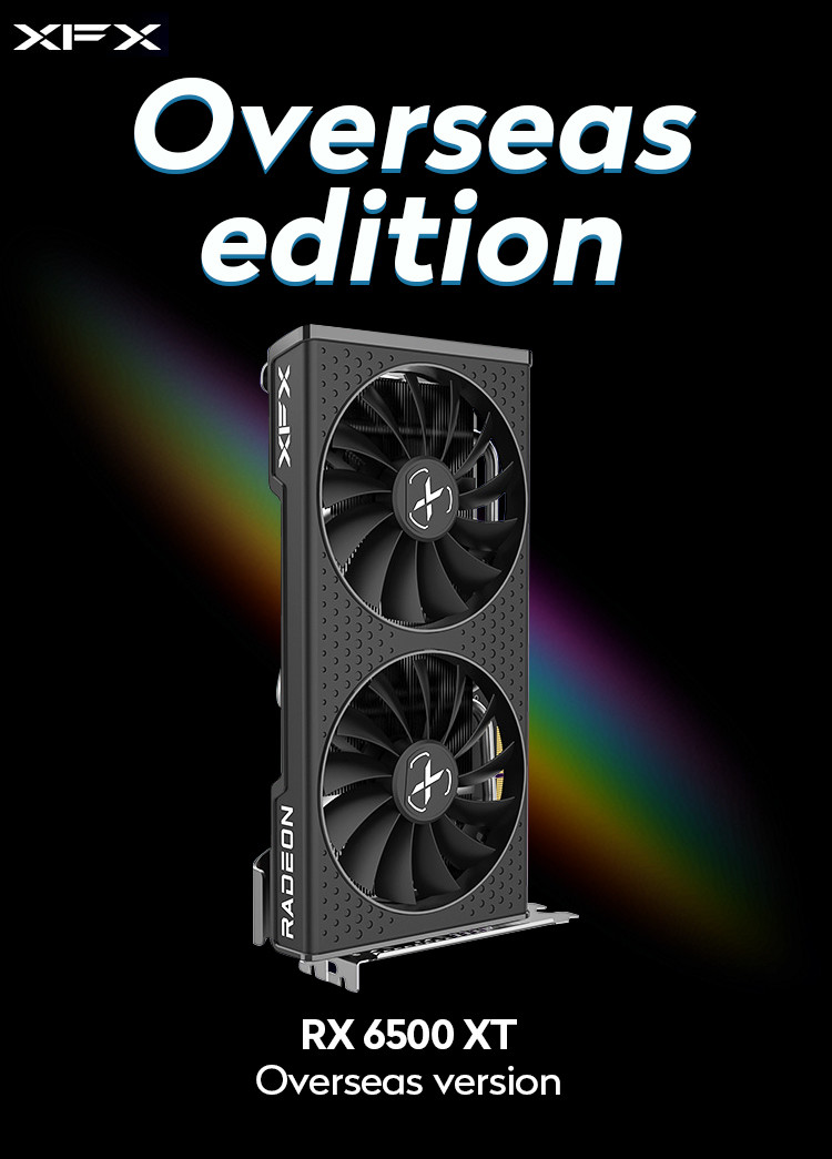 RX6500xt 4gb GPU Graphics Card GDDR6 AMD Gaming PC Video Card