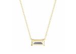 Baguette Cut 14K Gold Necklaces With 0.5ct 5×7mm Solitaire Diamond