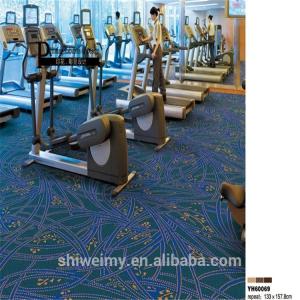 Quality Blue printed gym room nylon material carpet wholesale