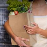 Eco-Friendly Fresh Fruits Vegetables Packaging Kraft Paper Bag with Luxury