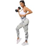 Seamless tie-dyed yoga pants high waist hip lift elastic peach hip fitness