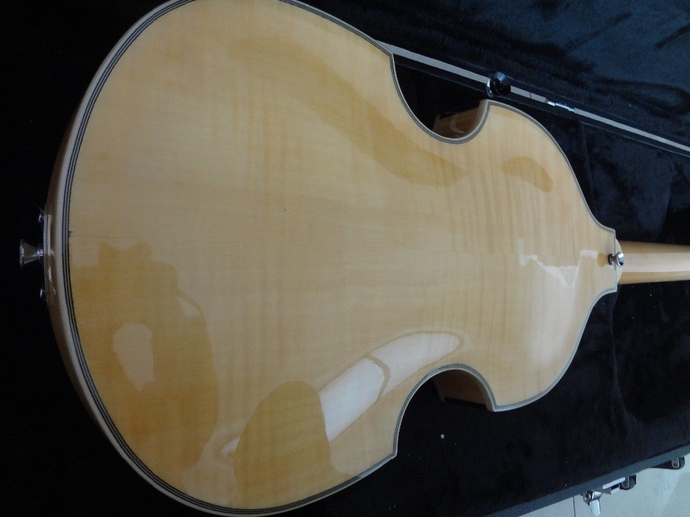 4 string bass guitar Hofner BB2 guitar UK flag on flamed body top Hofner contemporary series