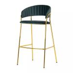 Black Leather Velvet Bar Stool Chair Outdoor Commercial Furniture