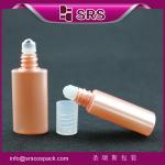 clear PET special style roller bottle with steel ball ,high quality white