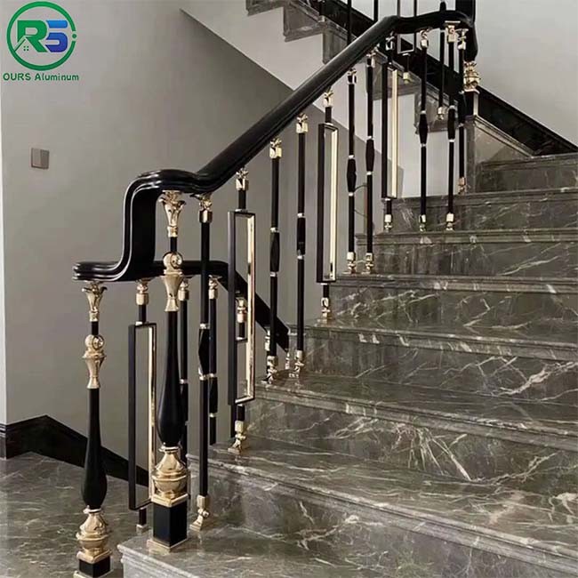 Atistic Contemporary Aluminum Stair Railing Outdoor Indoor 2-7mm Thickness