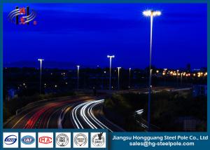 Quality Round Steel Highway High Mast Light Pole , Street Lights Pole wholesale