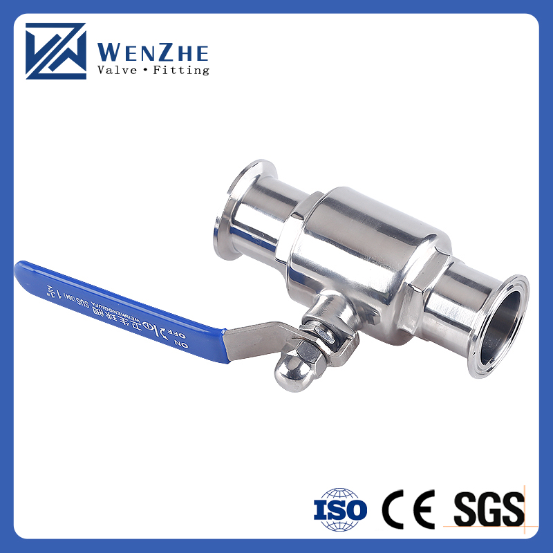 Chemical Industry Sanitary Stainless Steel Tri Clamp Ferrule Ball Valve SS304L/SS316