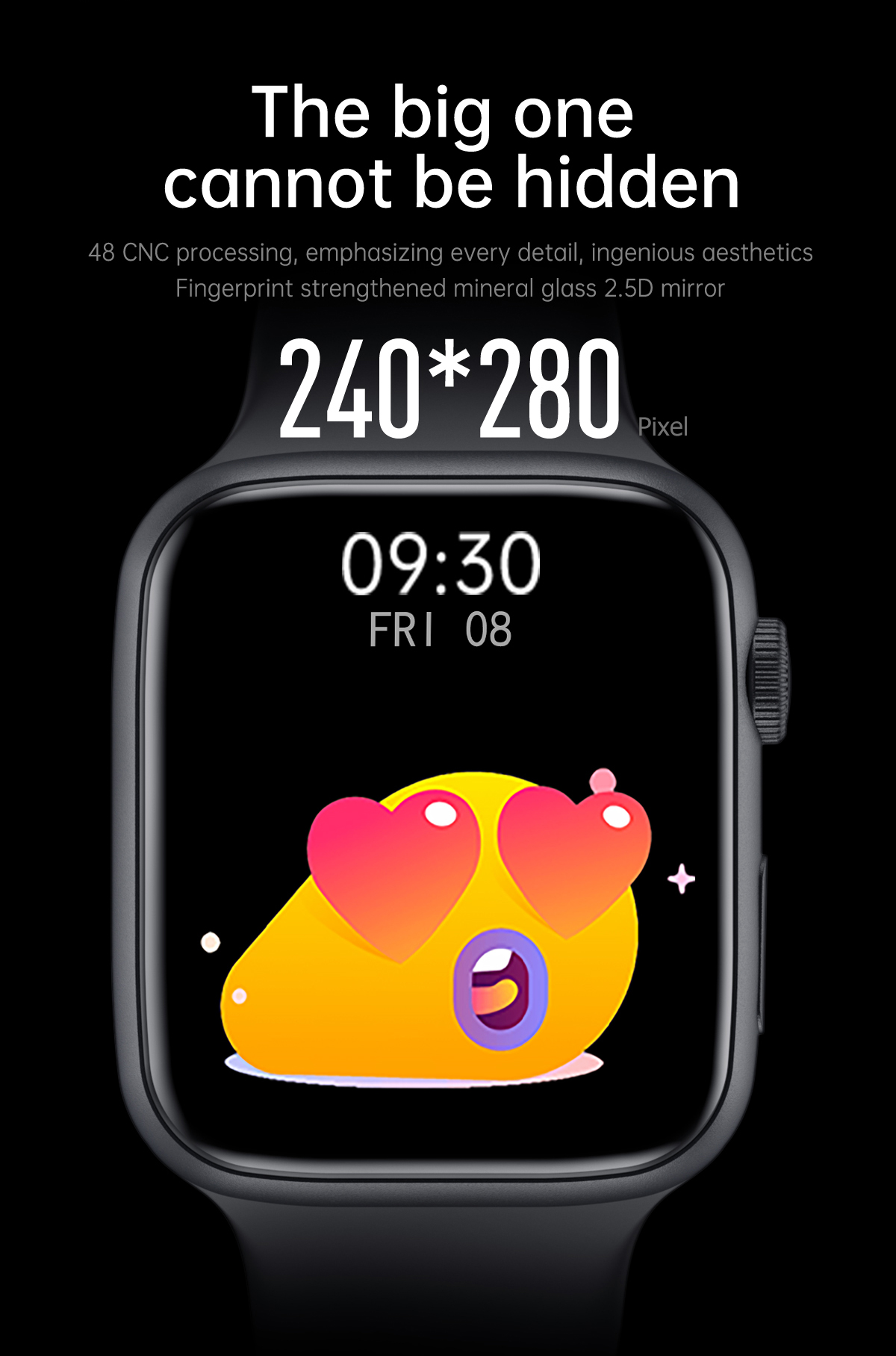 MTK2502C HD TFT 240*280 Full Touch Smartwatch body temperature monitor