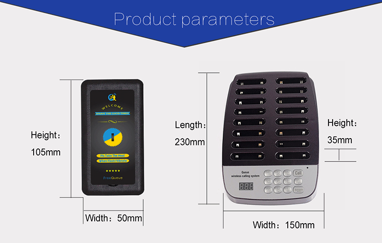 2018 hot sales easy installation wireless queue management system with 3 kinds of alert modes