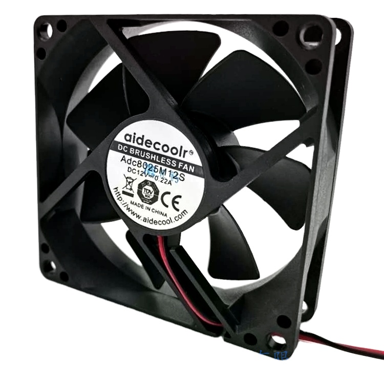 Brushless 8025 Computer Cabinet Cooling Fan Two Ball Bearing 80x80x25mm 12V 24V 48V