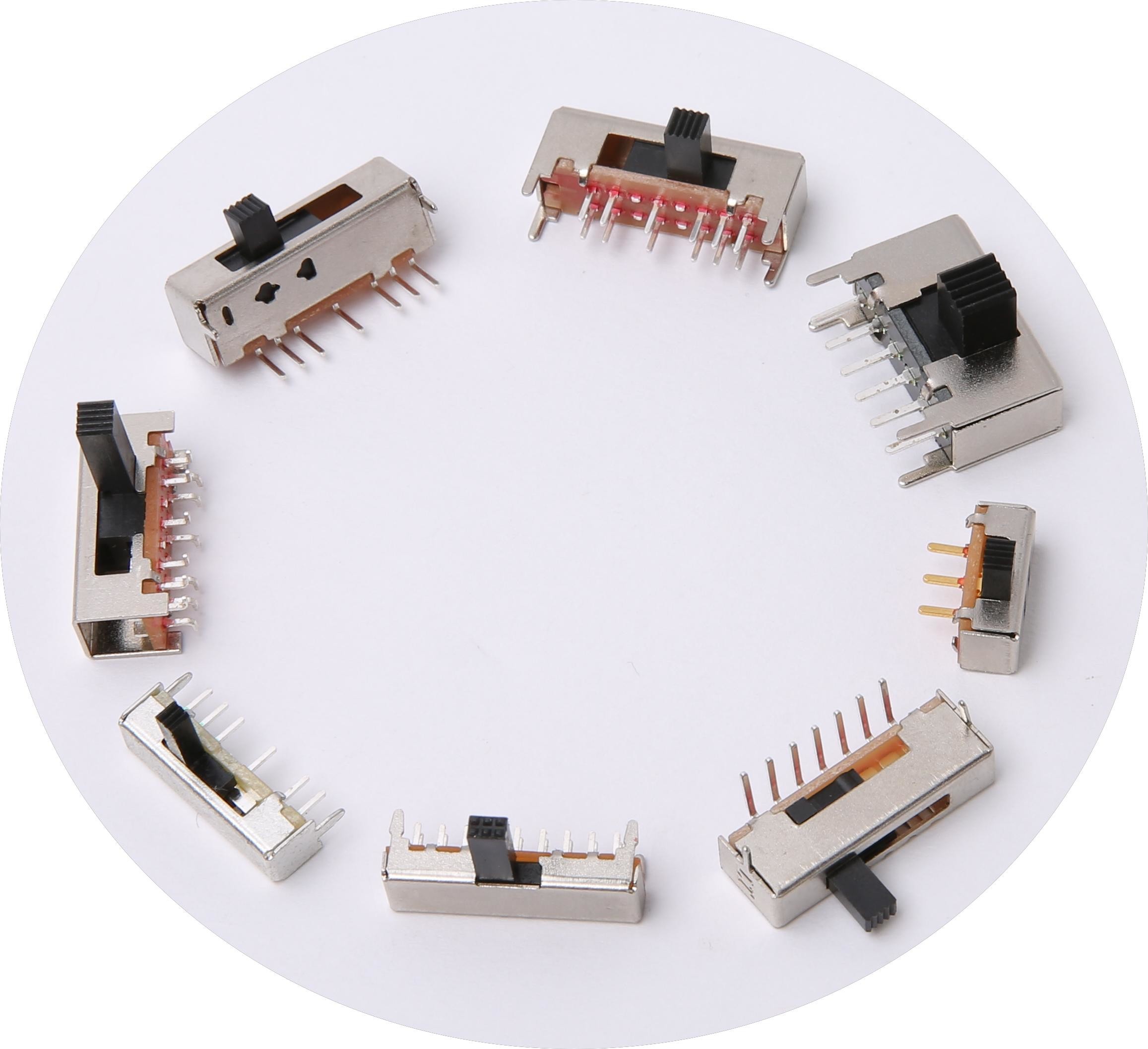 Mini SPDT Slide Switch 2 Pole 6 Position SK26D01 For Controlling Current