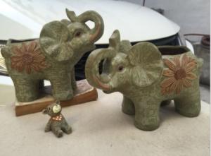 Quality Succulent Creative Animals Cute Elephant Plant Flowerpots wholesale