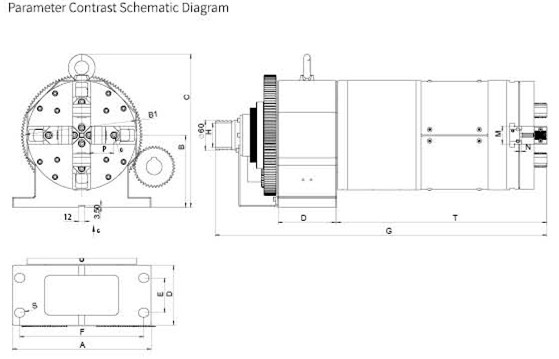 Pneumatic Solid Rear Back Chuck For 6" Inch Tube For Cnc Laser Tube Cutter