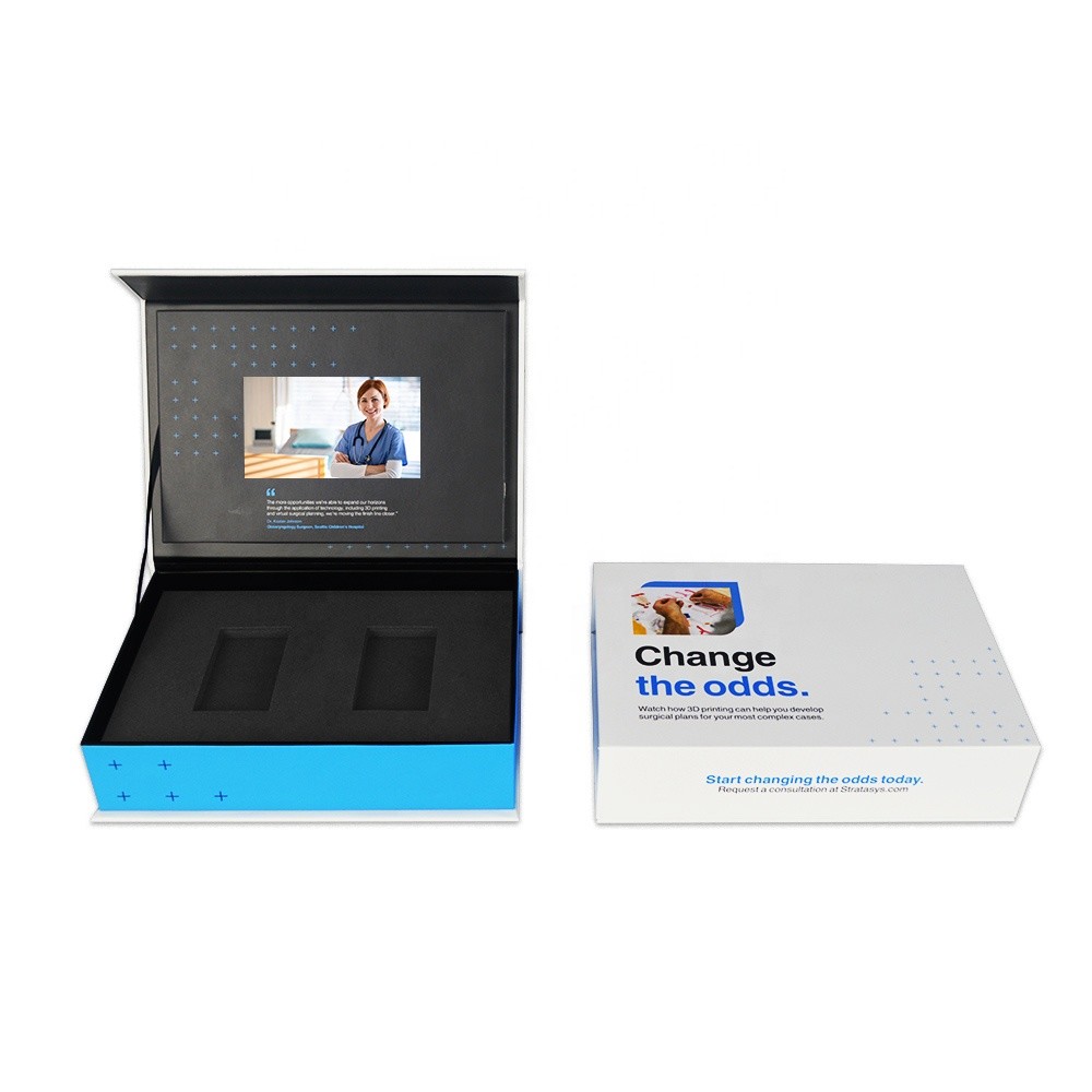 LCD Screen Greeting Video Gift Box Mail Box Factory Price Customized for Advertising Business Marketing White 7 Inch Car
