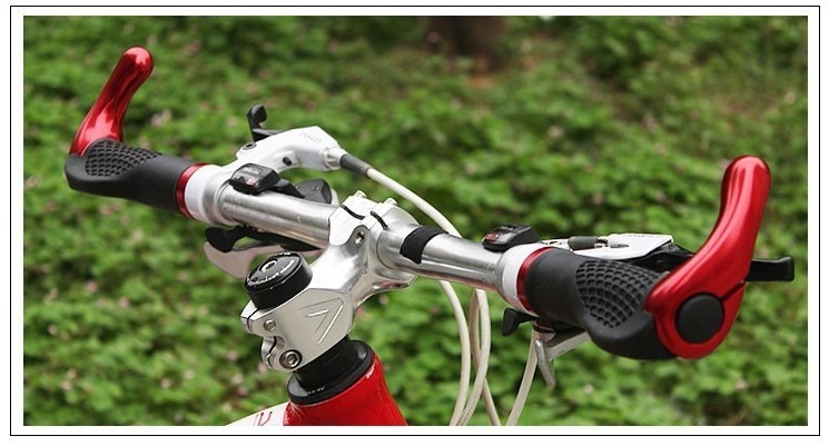 Mountain Bike Spare Parts Rubber Aluminum 225cm Bike Horn Grips