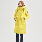 FODARLLOY 2022 ladies warm hooded cotton-padded clothes slim long down winter
