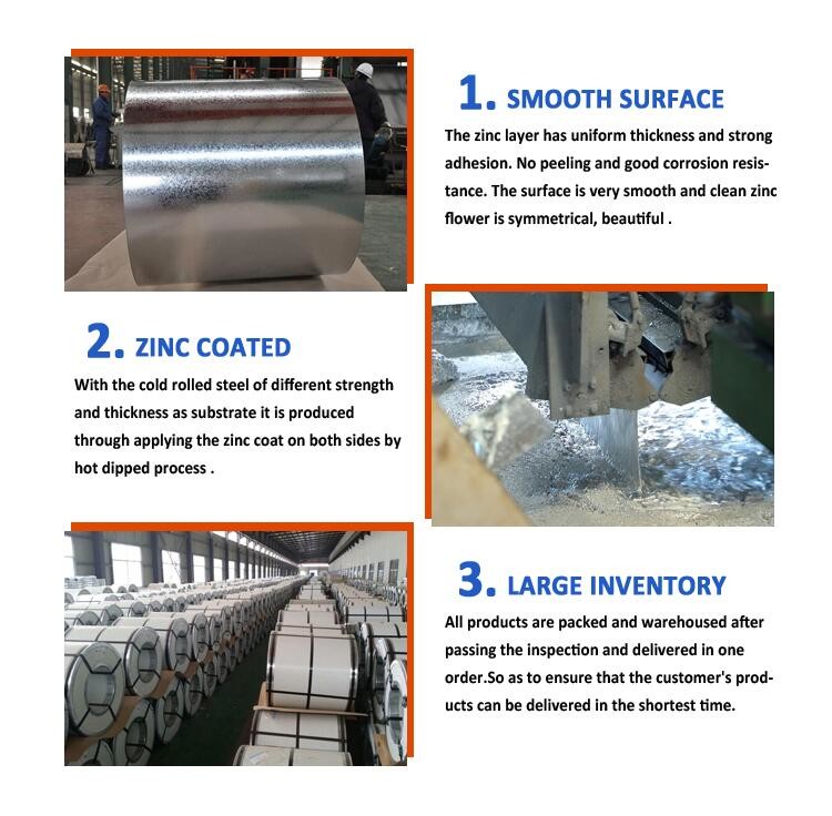 50 275g Galvanized Zinc Steel Coil A653 Grade Thickness 0.12mm-2.0mm
