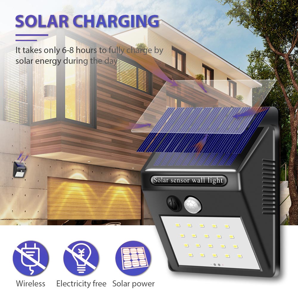PIR Security Rechargeable Outdoor LED Solar Lights