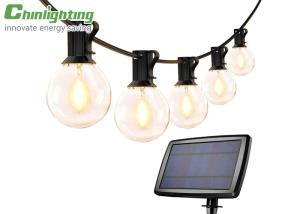 Quality 2700K 25ft G40 Bulb Patio Solar Outdoor String Lights wholesale