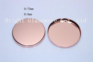 Quality electroplating rose gold metal lids for candle holder wholesale