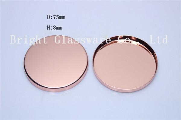 electroplating rose gold metal lids for candle holder