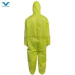 Yellow Chemical Proof ISO Hooded Disposable Coveralls OEM Industrial Customizati