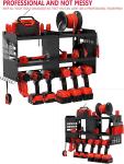Wall Mounted Garage Cordless Power Tool Pegboard Hook Organizer Storage Rack 6