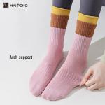 Colorful Fitness Gym Non Slip Yoga Socks Women Pilates Crew Grip Socks