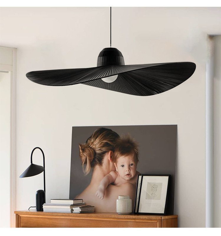 Modern Art Designer WhiteChandelier Living Bedroom Home Bar Straw Hat Chandelier(WH-MI-404)