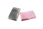 Fashionable Aluminium Business Card Carrying Case Elegant Pink Design