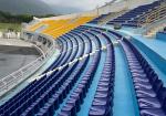 Injection Molded Spectator Plastic Bucket Chair 420mm Width Football Stadium